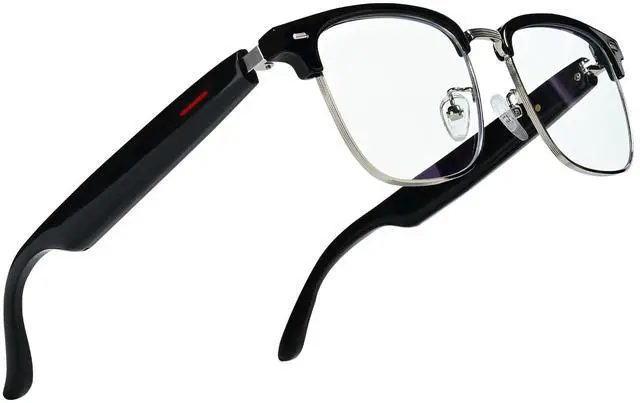 Main image of Bluetooth Smart Glasses with Camera for Sports/Cycling/Running, Bone-Conduction Music Glasses, Intelligent Voice Navigation (Anti-Blue Light Glasses)