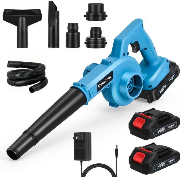 Main image of Leaf Blower Cordless with 2 x 24V 2.0Ah Battery and Charger, 150CFM 130MPH Electric 2 in 1 Handle Battery Powered Blowers for Lawn Care, Patio, Dust, Blue