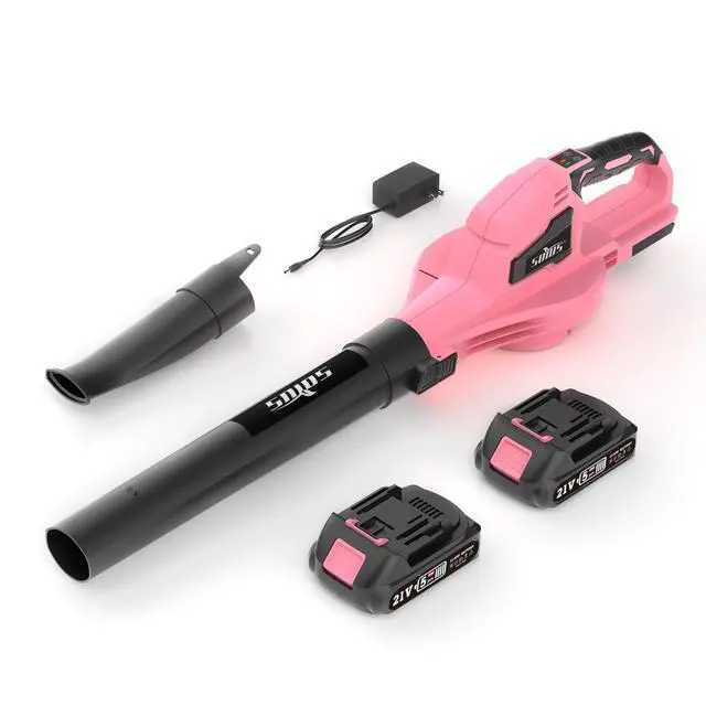 Alt view image 7 of 7 - Leaf Blower, 20V Leaf Blower Cordless with 2x2.0Ah Battery and Charger, 150 MPH Electric Leaf Blowers with Two-Speed Mode, Blowers for Lawn Care, Debris Dust CleaningPink