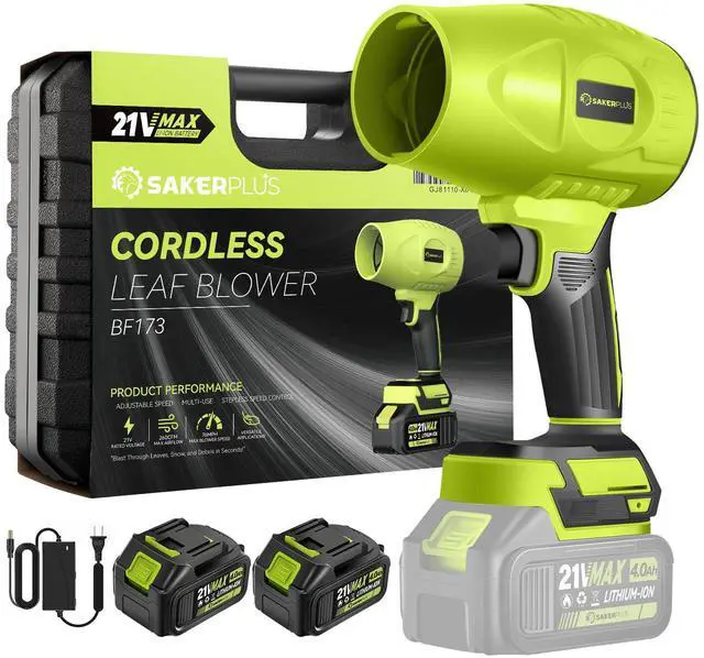 Main image of Portable Dust Cleaner, Blower Leaf Blower Cordless, Handheld Blower, Hand Blowers for Lawn Care, Patio Cleaning, 4.0Ah Battery, Charger Included (2 Battery with Storage Case)