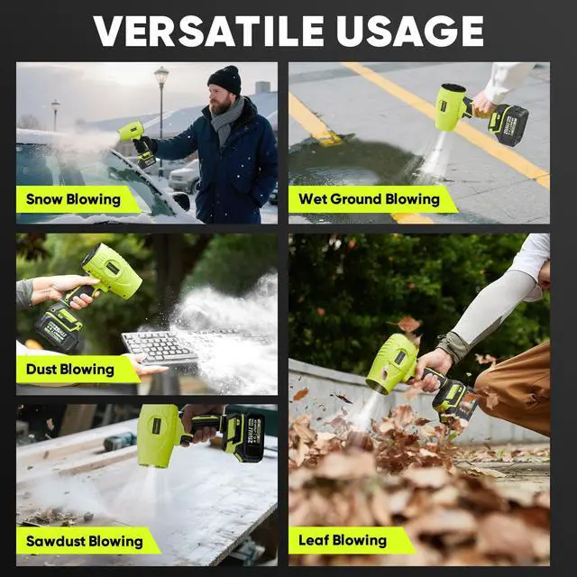 Alt view image 3 of 7 - Portable Dust Cleaner, Blower Leaf Blower Cordless, Handheld Blower, Hand Blowers for Lawn Care, Patio Cleaning, 4.0Ah Battery, Charger Included (2 Battery with Storage Case)