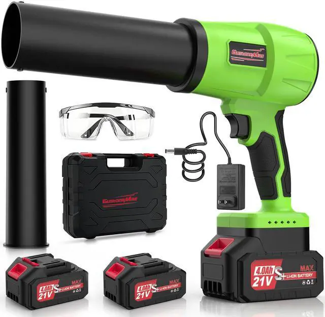 Main image of Brushless Leaf Blower Cordless, 980,000RPM, with 2 Batteries and Charger, Adjustable Speed, Lightweight, Handheld Electric Turbo Jet Blower Portable for Patio Cleaning, Lawn Care, Yard, Leaves, Dust