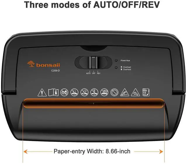 Alt view image 5 of 7 - 10-Sheet Cross Cut Paper Shredder, 5.5 Gal Home Office Heavy Duty Shredder for Credit Card, Staple, Clip with Transparent Window(C209-D)