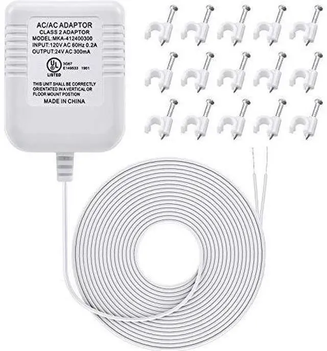 Main image of 24 Volt C Wire Adapter for Smart Thermostat, UL Listed 16.5ft Long Power Connector C Wire for All Versions of Smart Thermostat Compatible with Nest/Honeywell/Ecobee/Wyze