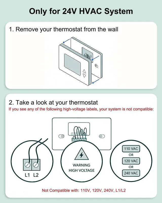 Alt view image 5 of 7 - Power Extender Kit for ecobee Smart Thermostat Premium, C-Wire Adapter Compatible with ecobee3 Lite, Premium, Enhanced, Essential, Lite, for ecobee4 and Smart Thermostats with Voice Control