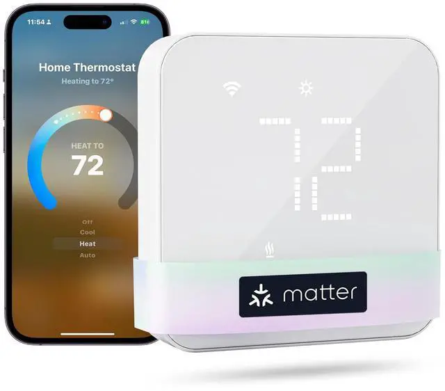 Main image of Smart Thermostat for Home, WiFi Thermostat Works with Matter, Alexa, Apple Home, Google Assistant, App & Voice Control, 7x24h Scheduling, Energy Saving, C-Wire Required