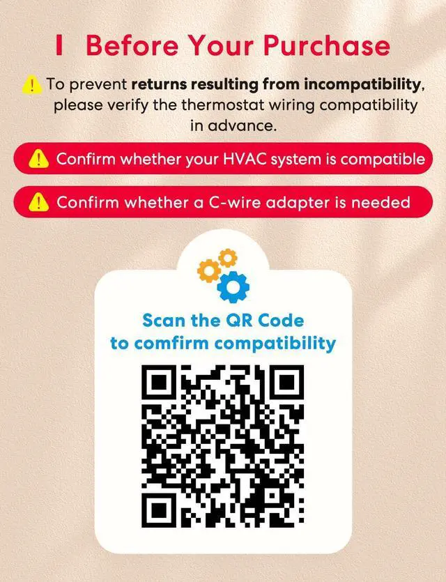 Alt view image 2 of 7 - Smart Thermostat for Home, WiFi Thermostat Works with Matter, Alexa, Apple Home, Google Assistant, App & Voice Control, 7x24h Scheduling, Energy Saving, C-Wire Required