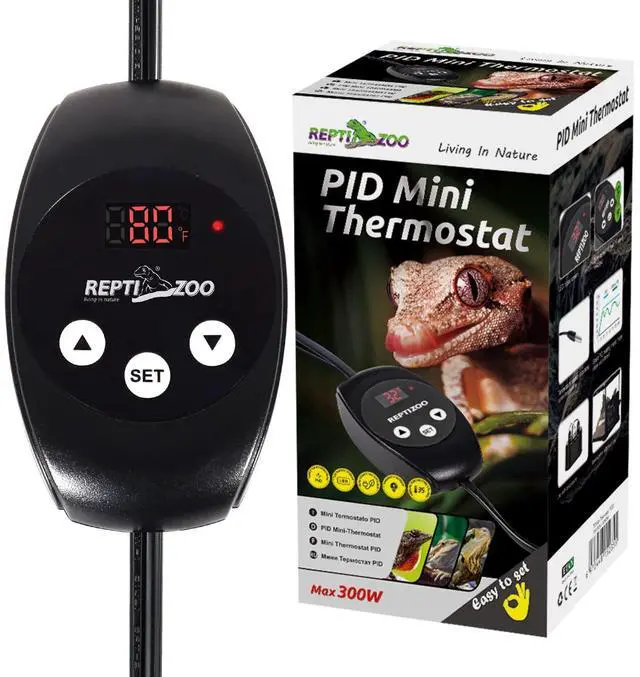 Main image of Dimming Thermostat, PID Temperature Controller with Memory Function, Reptile Thermostat for Reptile Heat lamp, Specifically Designed for Light Heat Bulbs & Heaters