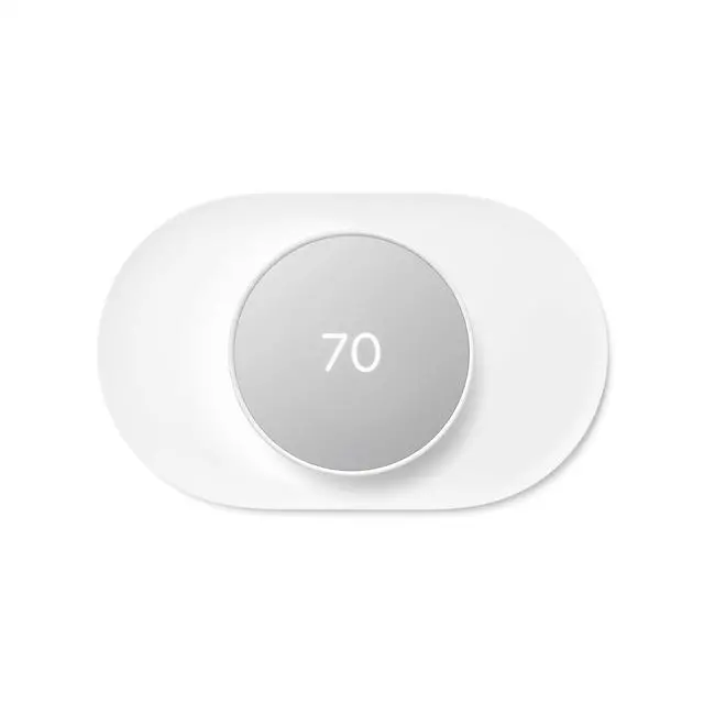 Alt view image 2 of 7 - Thermostat Trim Kit - Made for the Nest Thermostat - Programmable Wifi Thermostat Accessory - Snow