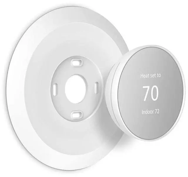 Main image of Wall Plate Made for The Nest Thermostat 2020 Only | Google Nest Thermostat Trim Kit Accessory | Easy Installation | Snow