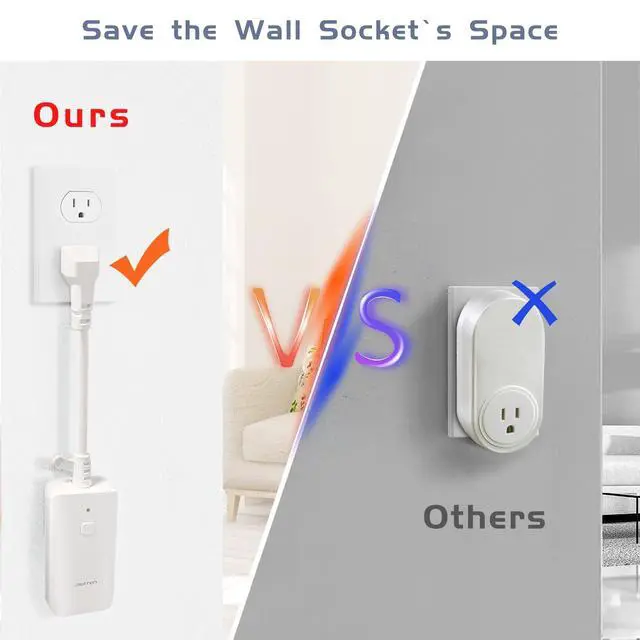 Alt view image 4 of 7 - Wireless Thermostat Outlet Temperature Controlled Outlet with Power Cord for Heating and Cooling, Remote Control Plug in Thermostat 1800w for Space Heater, Fan, AC