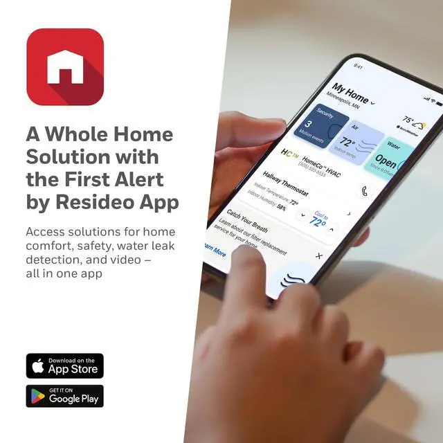 Alt view image 4 of 6 - New! Smart Thermostat, Conventional/Heat Pump Compatibility, WiFi Thermostat for Home, X2S, Gray