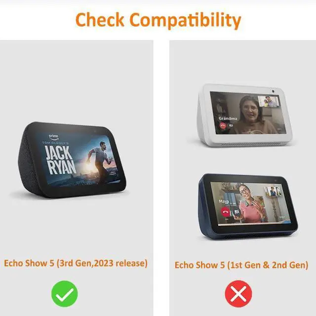 Alt view image 6 of 7 - All-New Stand for Show 5 (3rd Gen) | Adjustable Design to Improve Viewing Angle | Swivel and Tilt Accessories Compatible with Show 5 & iPhone Models | Black