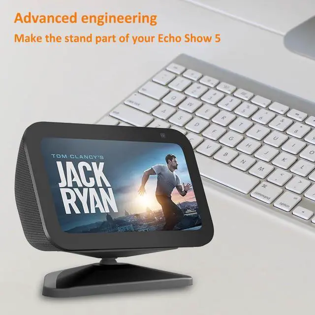 Alt view image 4 of 7 - All-New Stand for Show 5 (3rd Gen) | Adjustable Design to Improve Viewing Angle | Swivel and Tilt Accessories Compatible with Show 5 & iPhone Models | Black