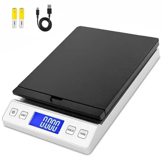 Main image of Digital Postal Shipping Scale, 66 lb Capacity, 0.3 oz Readability, Hold & Tare Function, High-Accuracy Scale, Includes Batteries & USB-C