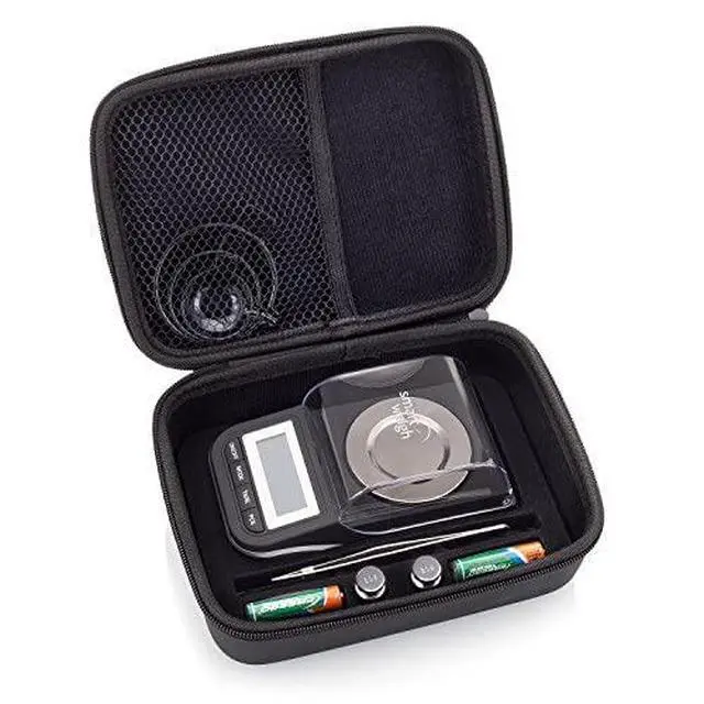 Alt view image 4 of 7 - 50g x 0.001 Grams, Premium High Precision Digital Milligram Scale, Includes Tweezers, Calibration Weights,Three Weighing Pans and Case