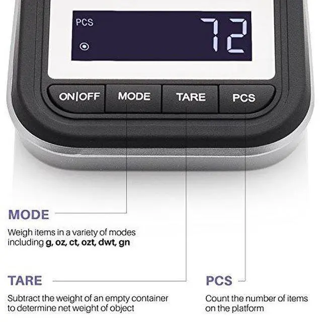 Alt view image 6 of 7 - 50g x 0.001 Grams, Premium High Precision Digital Milligram Scale, Includes Tweezers, Calibration Weights,Three Weighing Pans and Case