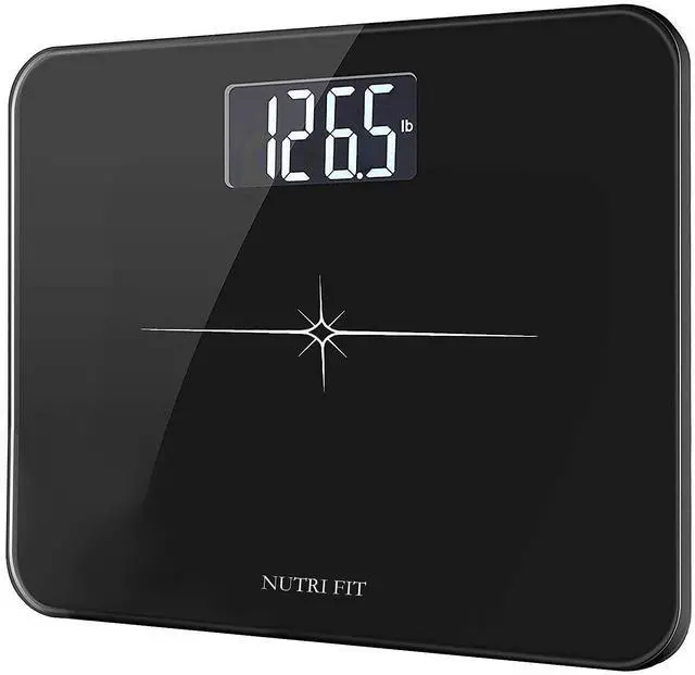 Main image of Extra-Wide/Ultra-Thick Digital Body Weight Bathroom Scale with 3 Inch Large Easy Read Backlit LCD Display Max Capacity 400lb Step-on Technology, Black