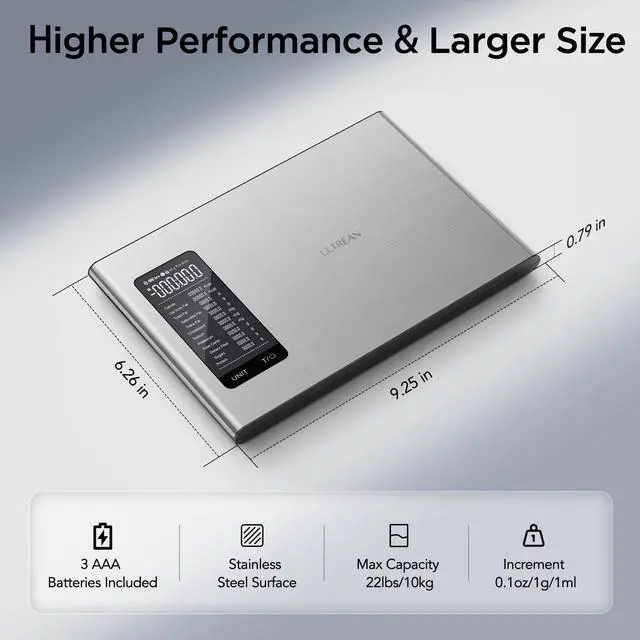 Alt view image 5 of 7 - Smart Food Kitchen Scale with Nutritional Calculator, Free APP for Calorie & Macro Tracking, AI Powered, Goal Progress, Digital Calorie Scale for Weight Loss, Stainless Steel, 22lb