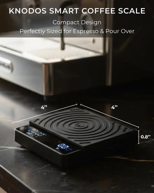 Alt view image 3 of 6 - Smart Coffee Scale Easy Use Digital Espresso Scale with Timer, Auto Tare & Flow Rate Indicator Compact Rechargeable Weight Scale for Drip Coffee, Pour Over & Matcha