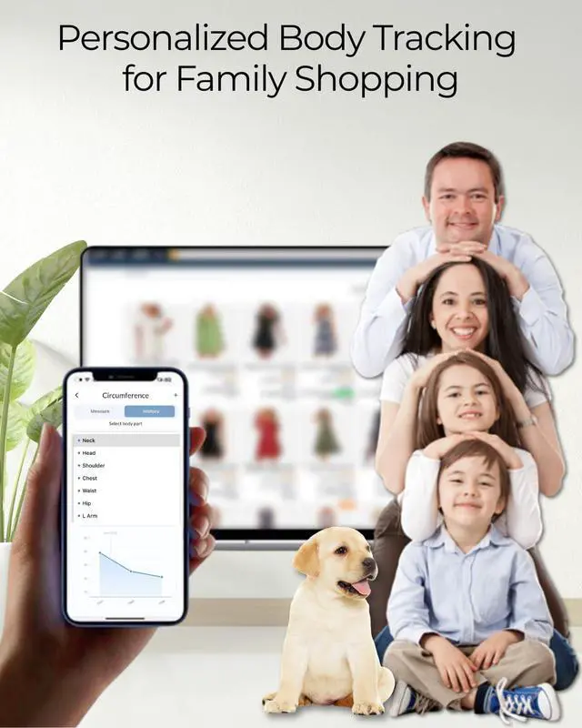 Alt view image 6 of 7 - Smart Body Tape Measure, Track Measurements Bluetooth Dedicated App, Digital Measuring for Weight Loss, Muscle Gain, Fitness Shape, Multi Users, Retractable, USB-C, 60 in / 150 cm