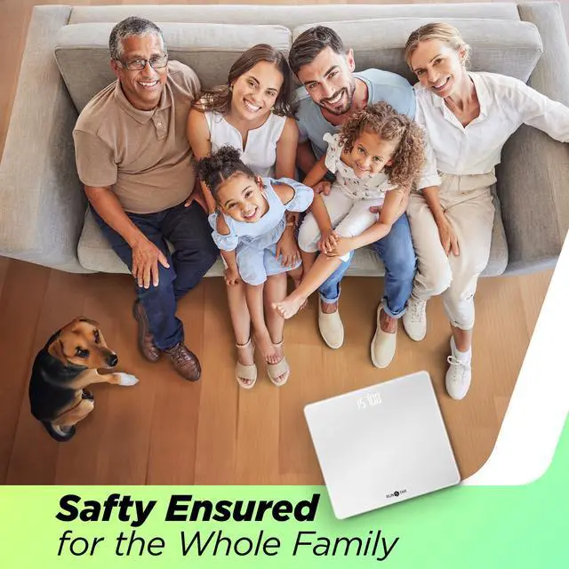 Alt view image 6 of 6 - 550lb Scale for Body Weight with Ultra-Wide Platform and Large LED Bezel-Less Display, Accurate High Precision Digital Bathroom Scale with Extra-High Capacity