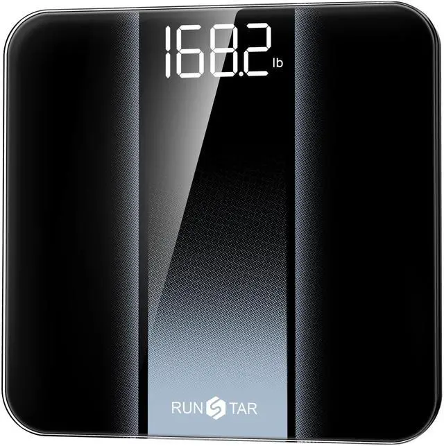 Main image of Digital Bathroom Scale for Body Weight with High Precision, Clear LED Backlight Display, Accurate Scale with 6mm Tempered Glass, 400lb, Silver