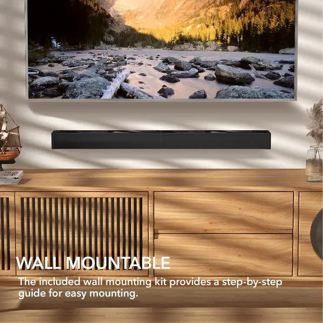 Alt view image 6 of 7 - Sound Bar for TV, Surround Sound System, TV Speaker Soundbar with Bluetooth/HDMI ARC/Optical/AUX/USB, 31 Inch