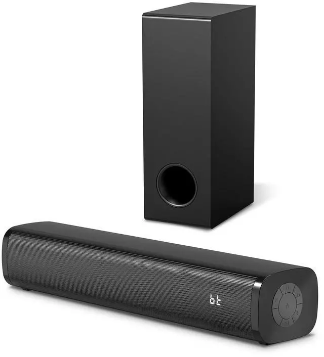 Main image of Sound Bar for Smart TV with Wired Subwoofers, 2.1 Channel Small TV Soundbar Speakers, Home Theater Surround Sound System, Bluetooth 5.3/ ARC/Optical/AUX Connectivity