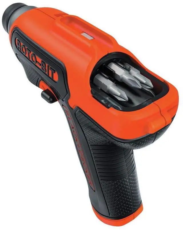 Alt view image 3 of 7 - 4V MAX Electric Screwdriver, Cordless, 180 RPM, 8 Bits With Built-In, Storage Compartment, Batteries Included (BDCS50C)