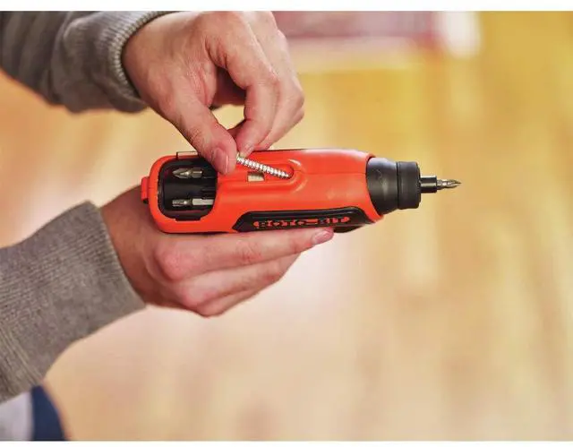 Alt view image 7 of 7 - 4V MAX Electric Screwdriver, Cordless, 180 RPM, 8 Bits With Built-In, Storage Compartment, Batteries Included (BDCS50C)
