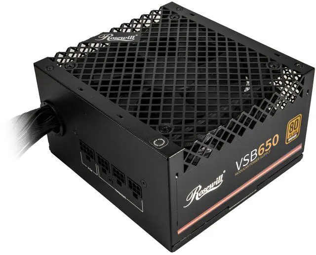 Main image of VSB 650W 80+ Bronze, ATX 3.0 & 3.1 Compatible, Semi-Modular Power Supply, PCIe 5.1 12V-2x6 Connector, 105°C/221°F Japanese Capacitor, 120mm ICB Silent Fan - 5 Year Warranty