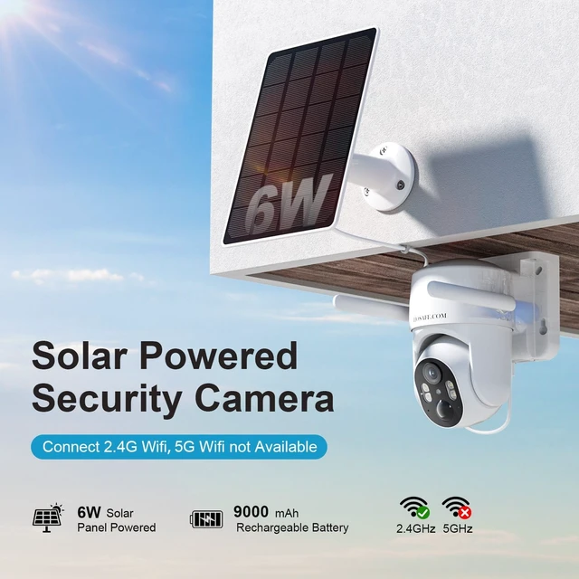 Alt view image 2 of 7 - HOSAFE.COM WiFi Solar Security Cameras Wireless Outdoor with 2K HD View | 360° PTZ Remote Security Camera Outdoor Wireless, Free Cloud Storage, 3MP Color Night Vision, Smart Detection, IP66