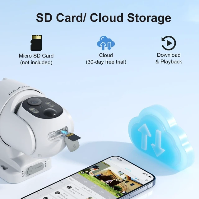 Alt view image 5 of 7 - HOSAFE.COM WiFi Solar Security Cameras Wireless Outdoor with 2K HD View | 360° PTZ Remote Security Camera Outdoor Wireless, Free Cloud Storage, 3MP Color Night Vision, Smart Detection, IP66
