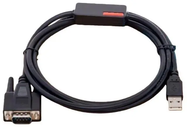 Main image of USB-IC200IC200CBL001 programming cable for IC200 series PLCs, USB 2.0 to RS232 adapter.