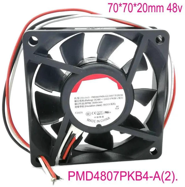 Main image of PMD4807PKB4-A 7020 48V 2.65W Cooling Fan 70*70*20mm