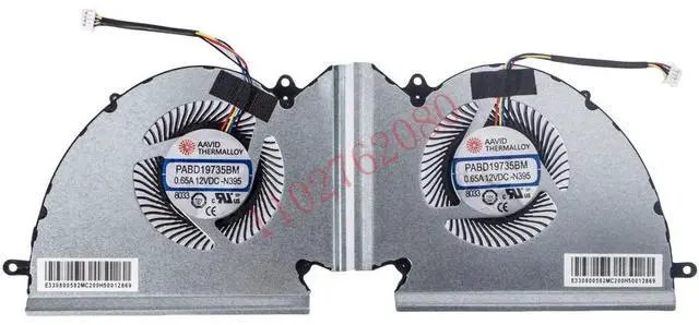 Main image of CPU + GPU cooling fans for GE76, GP76, WE76, MS-17K3, MS-17K2, and MS-17K1 series laptops.