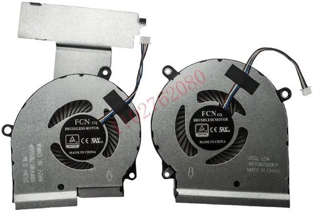 Main image of CPU+GPU cooling fans compatible with the 15-DC, 15-DC0013TX, 15-DC0004TX, 15-DC0005TX, 15-DC0007TX, and 15-DC0009TX TPN-Q211 series.