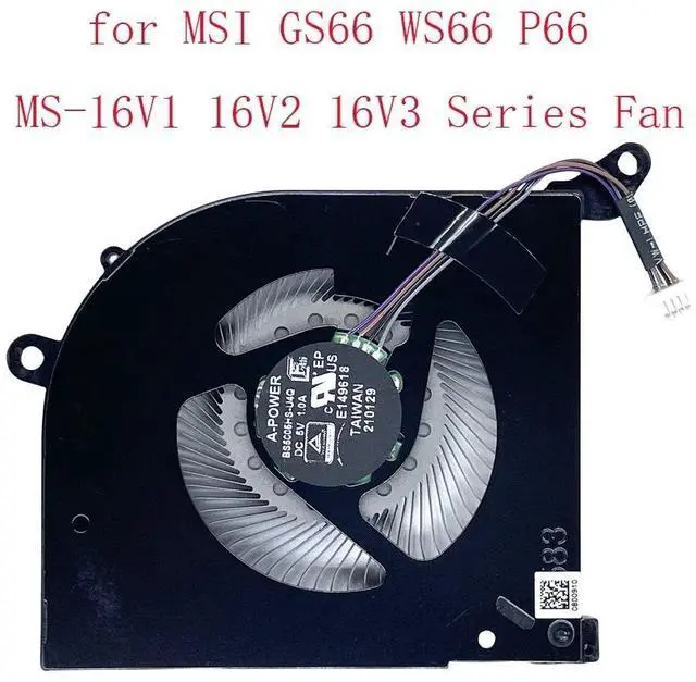 Main image of CPU cooling fan for laptops in the GS66 Stealth 10sd 10sgs 10sf 10se ms-16v1 ms-16v2 WS66 P66 series.