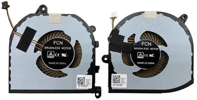 Main image of CPU+GPU cooling fans for XPS15 9570 7590, Precision 5540 5530, M5530, and M5540 series laptops.