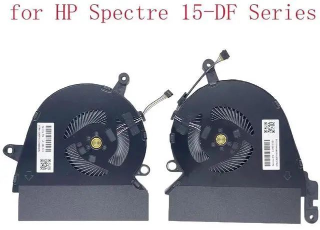Main image of CPU+GPU cooling fans compatible with Spectre 15-DF, 15-DF0008CA, 15-DF0010CA, 15-DF0013DX, and 15-DF0023DX series.