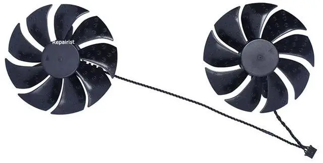 Main image of One PLA09215S12H graphics card fan set for graphics card cooling, suitable for GTX 1660Ti, 1650, 1660, GTX1650, GTX1660, GTX1660Ti SC ULTRA gaming graphics cards.