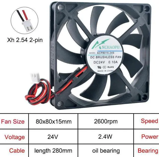 Alt view image 2 of 2 - 12cm 9GV1248P1B04 48V 0.43A Cooling Fan 120*120*38mm