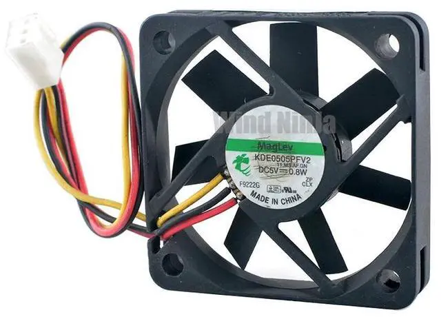 Main image of KDE0505PFV2 5cm/50mm axial fan, 50x50x10mm, DC5V, 0.8W, 3-pin mini cooling fan, suitable for switching power supplies and computer hardware cooling.