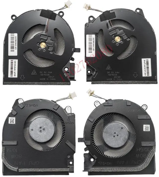 Main image of CPU+GPU cooling fan for 16-D, 16-E, 16-e0011ns TPN-Q263 series 80W laptops