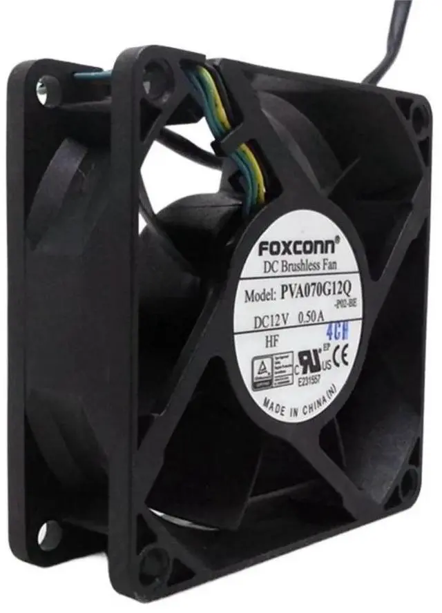 Main image of 7cm PVA070G12Q-P02-BE DC brushless 12V 0.50A 70mm x 25mm 4-wire PWM CPU cooler