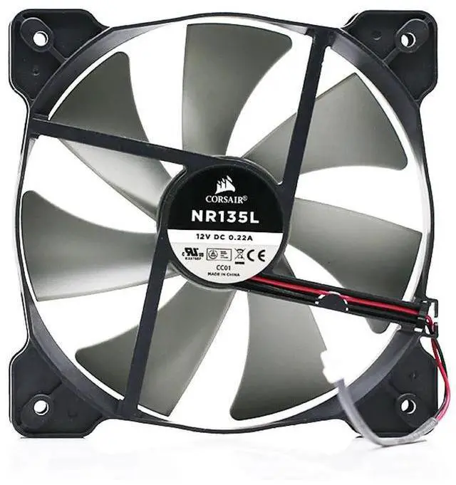 Main image of 135mm NR135L fan, 13.5cm, 12V, 0.22A, for HX750/1000 power supply cooling fans and chassis heatsinks.