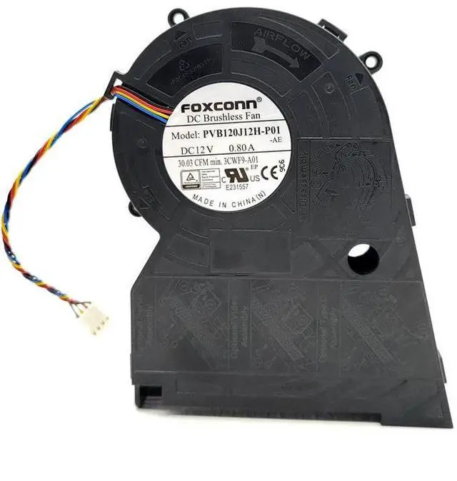 Main image of PVB120J12H is suitable for 12V 0.8A side-blowing fans, 140x110x33mm CPU devices, 4-wire.
