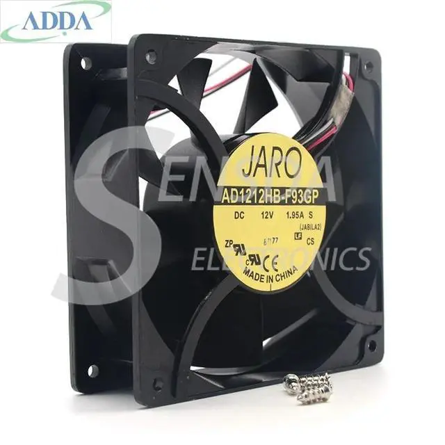 Main image of Suitable for AD1212HB-F93GP 120mm 38mm chassis fan, 12V 1.95A 200CFM PC heatsink, 3-pin metal 4-screw ball bearing.