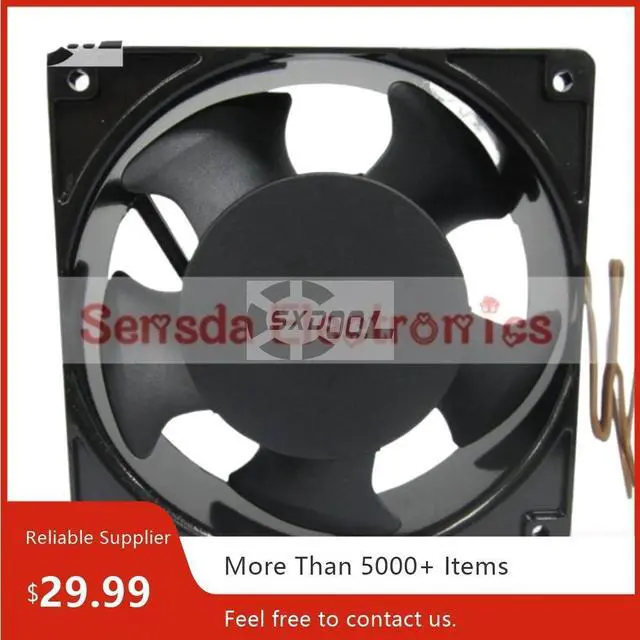 Main image of AC industrial fan suitable for 4C-230HB, dimensions 120x120x38mm, voltage 230VAC, current 0.135A, metal frame ball bearing AC cooling fan.